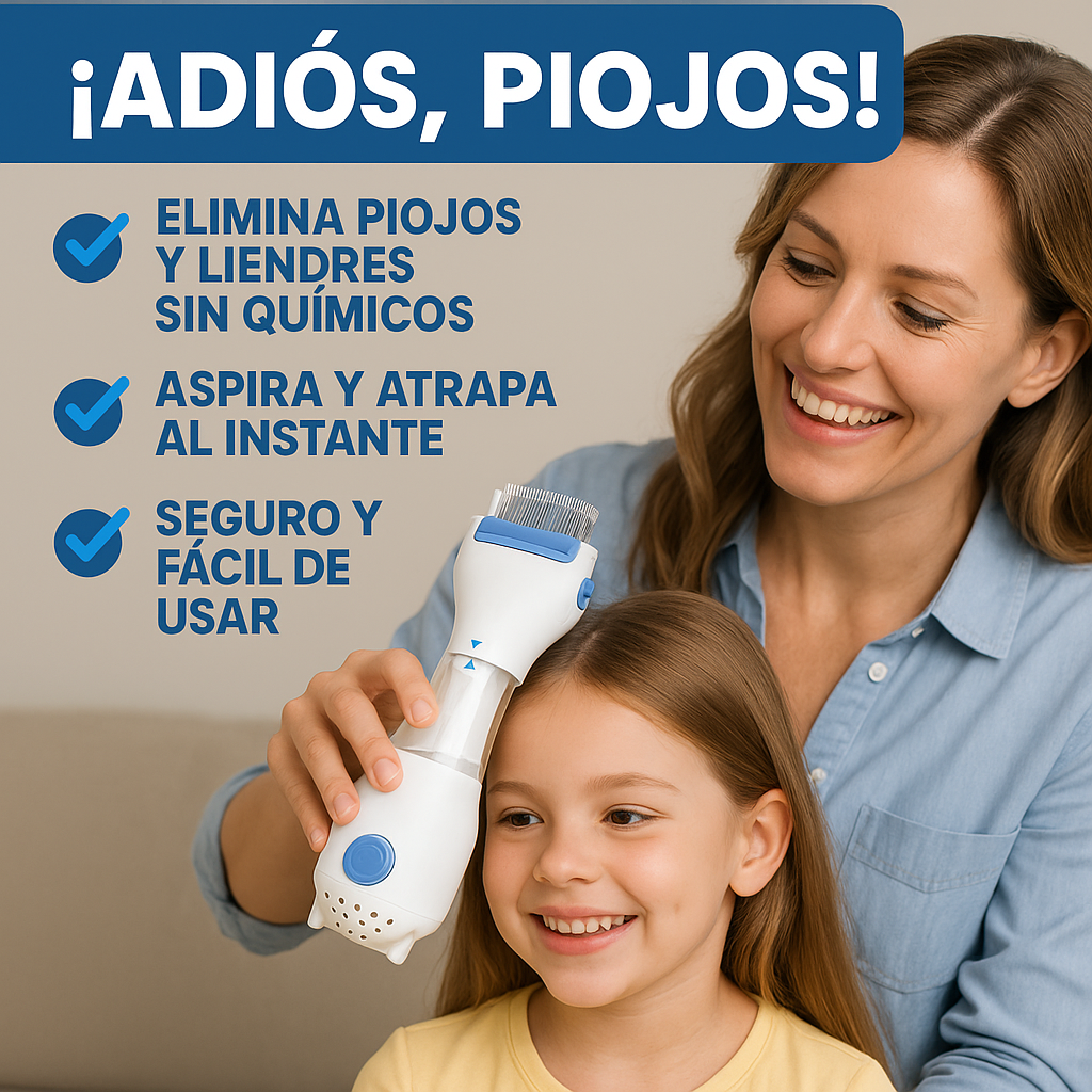 Cepillo Eléctrico Antipiojos – Elimínalos al Instante, Sin Químicos y Sin Dolor 👶✨