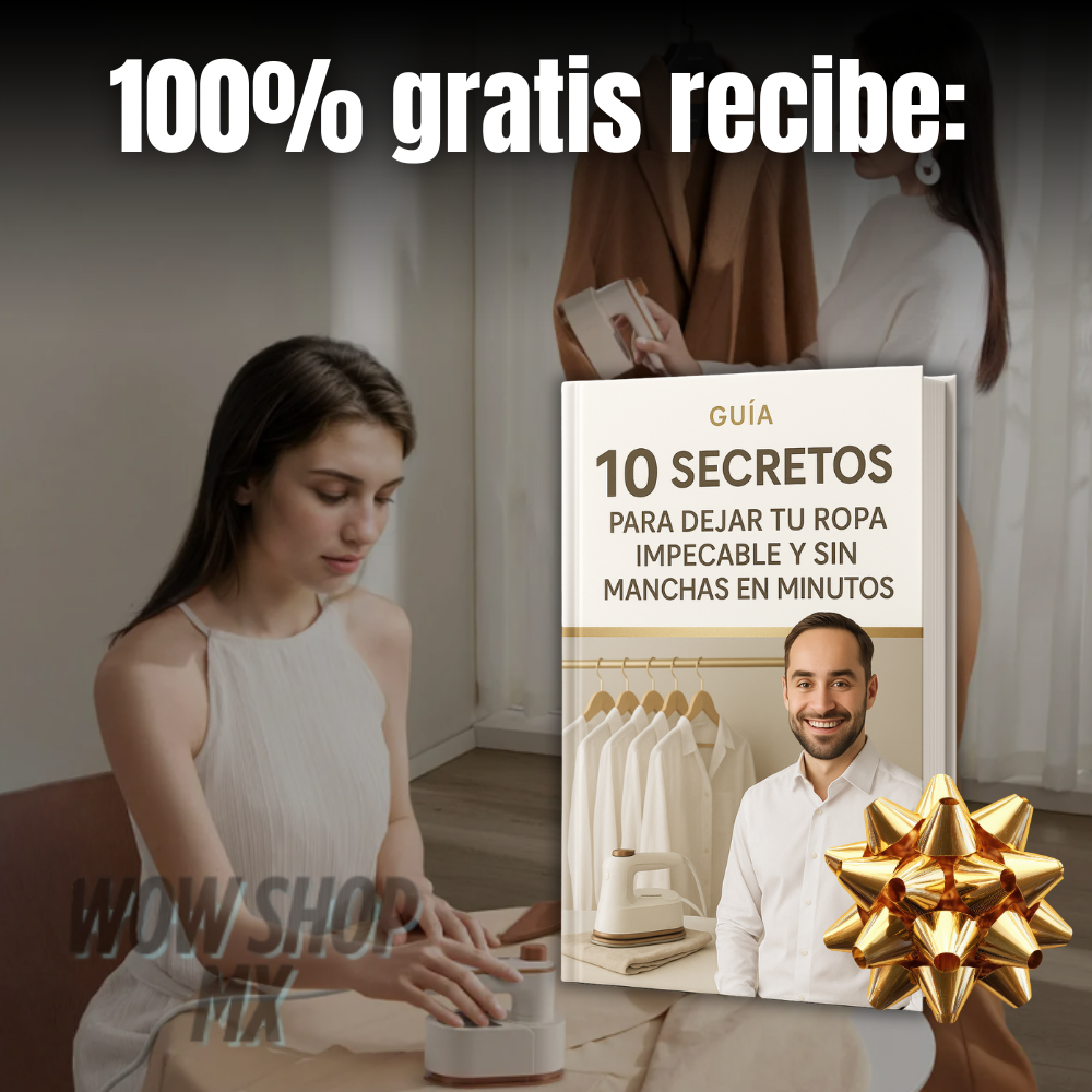 MiniSteam Pro™2 en 1 – Mini Plancha de Vapor Portátil | Quita Arrugas al Instante en Cualquier Lugar + 🎁 Guía “10 Secretos para Dejar Tu Ropa Impecable en 5 Minutos” + Envío Gratis