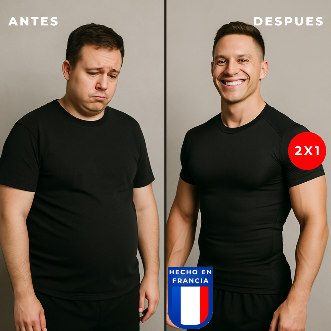 🤩 COMBO 2X̳1̳ Camiseta de Compresion 💪🏼😎 - Luce en Fuerte, Delgado y Sexy todos los dias