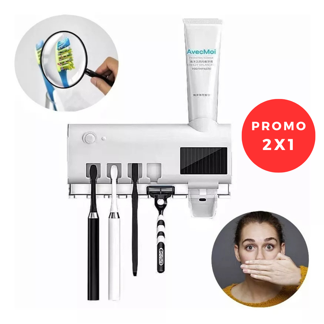 Esterilizador UV Cepillos de Dientes ✨🦷 Elegancia, Carga Automática y Dientes Blancos 🪥✨