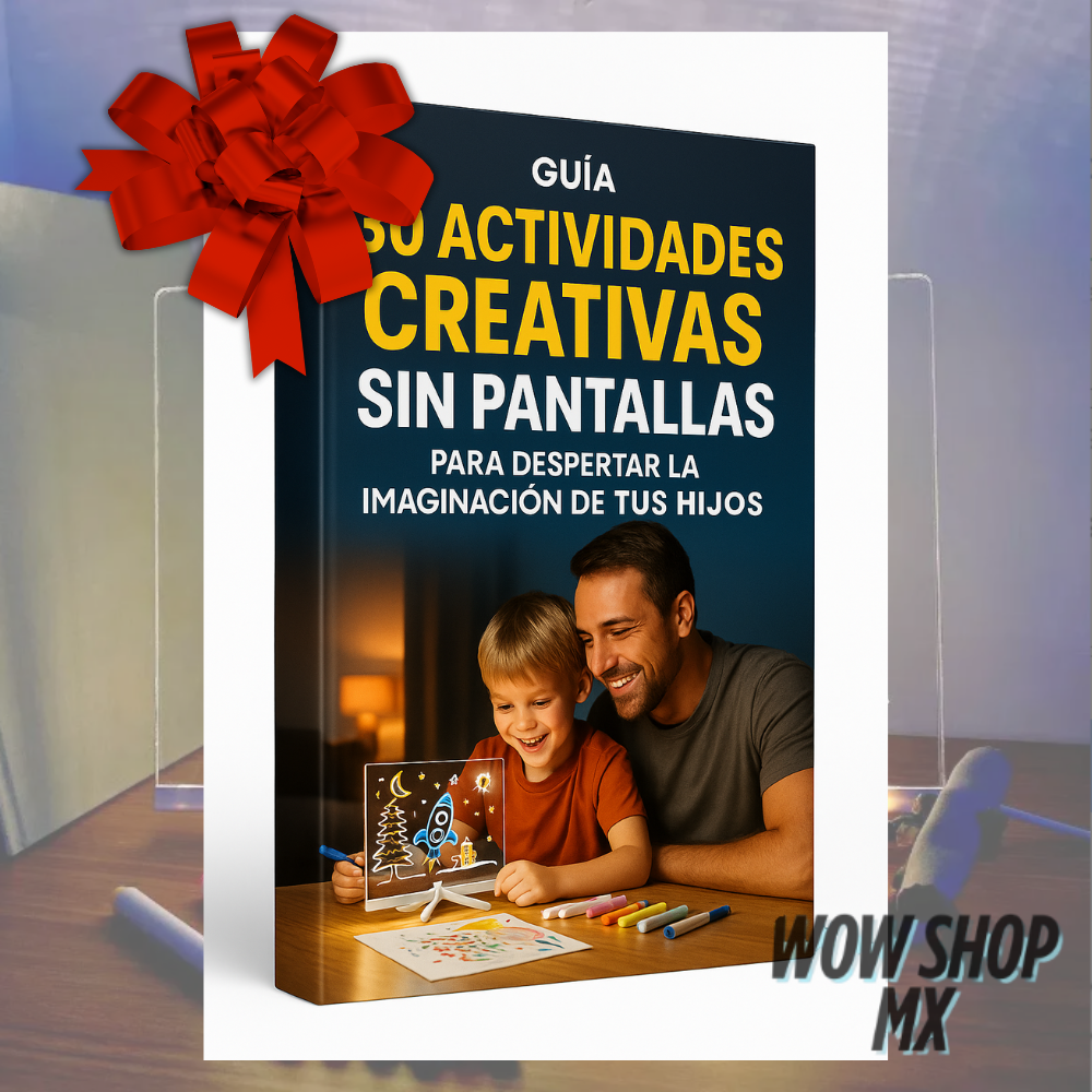 MagicDraw™ – Kit 4 en 1 de Pizarra LED Creativa para Niños + 🎁 Guía “30 Actividades Creativas sin Pantallas para Despertar la Imaginación de tus Hijos” + Envío Gratis