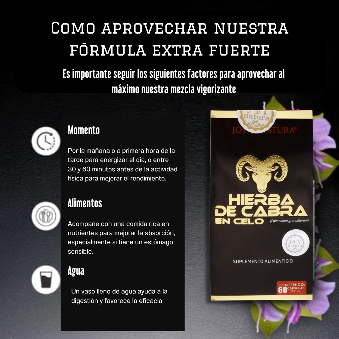 60 Capsulas HIERBA DE CABRA EN CELO 💪🏼🔥: Recupera tu Masculinidad y vitalidad + Manual "Cómo activar tu energía masculina: Vitalidad y Desempeño Intimo"⚡🫀🏃