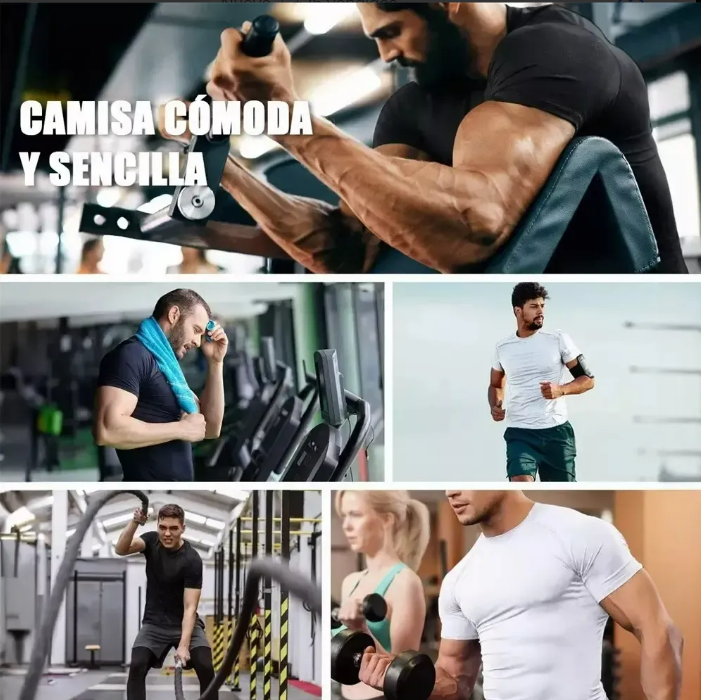 Pack 3 Playeras Athletic Fit™ | Ajuste Atlético, Transpirables y Cómodas + 🎁 Guía Fitness GRATIS
