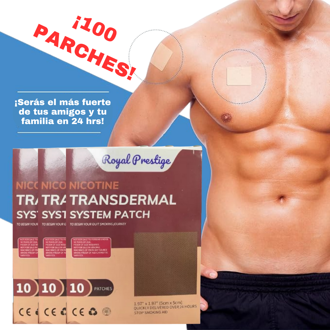 100 Parches TabacoZero ⏱️ Deja de fumar en 24 horas ✅🔥 + 🎁Guía "Cómo superar el síndrome de abstinencia y sentirte libre en 24 horas + Envió GRATIS 🚚