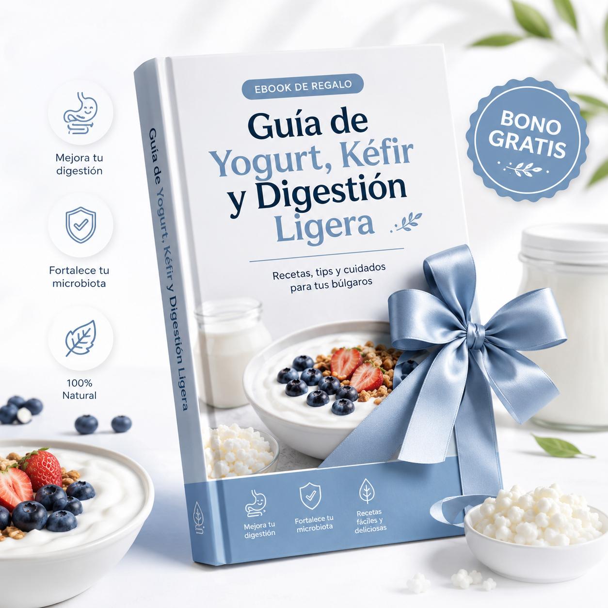 KefiYogurt Pro™ — Yogurt griego en casa 🥣 + 🎁 Ebook de regalo: Guía de Yogurt, Kéfir y Digestión Ligera + 🚚 Envío gratis