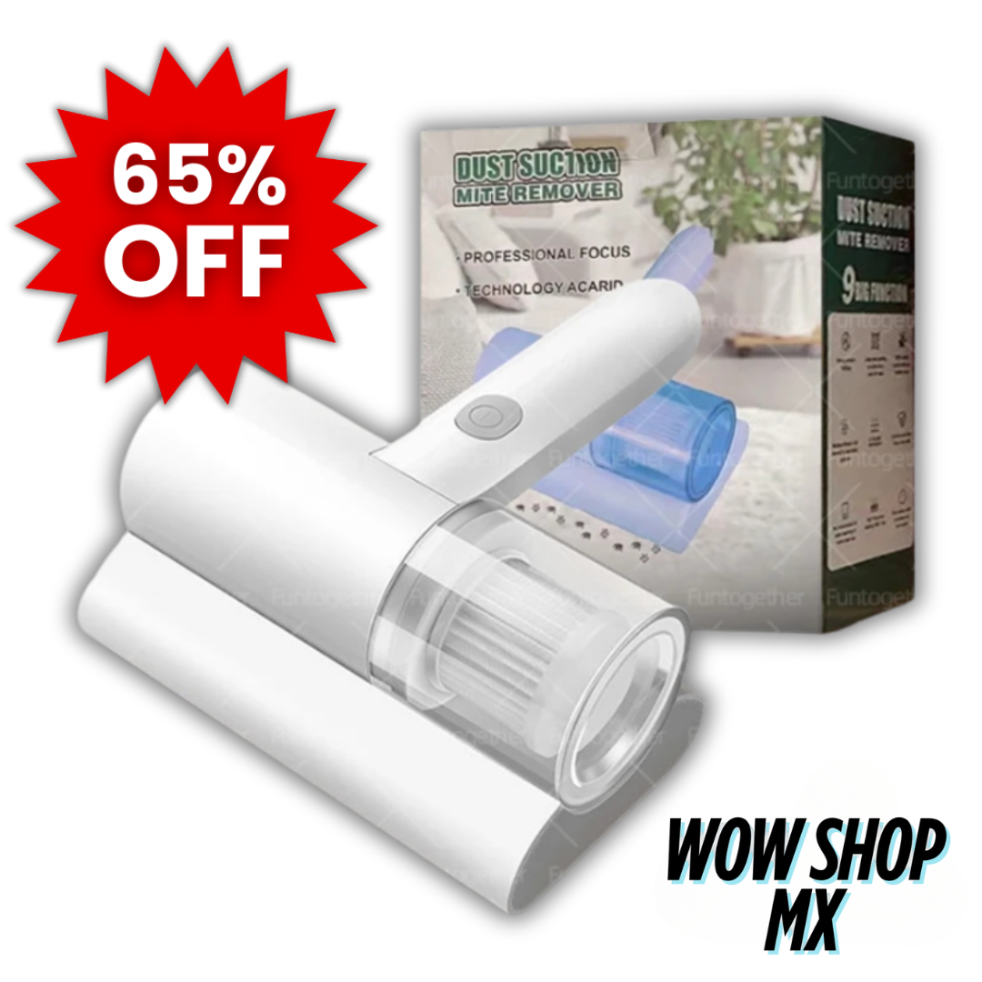 Aspiradora Antiácaros PureSleep™ – Elimina Ácaros, Polvo y Bacterias con Luz UV + Succión Potente 💨🛏️