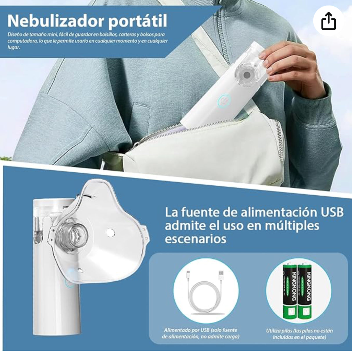 Nebulizador Portátil- NebuVita y mantén segura a tu familia 🧑🧑🧒🧒🩷