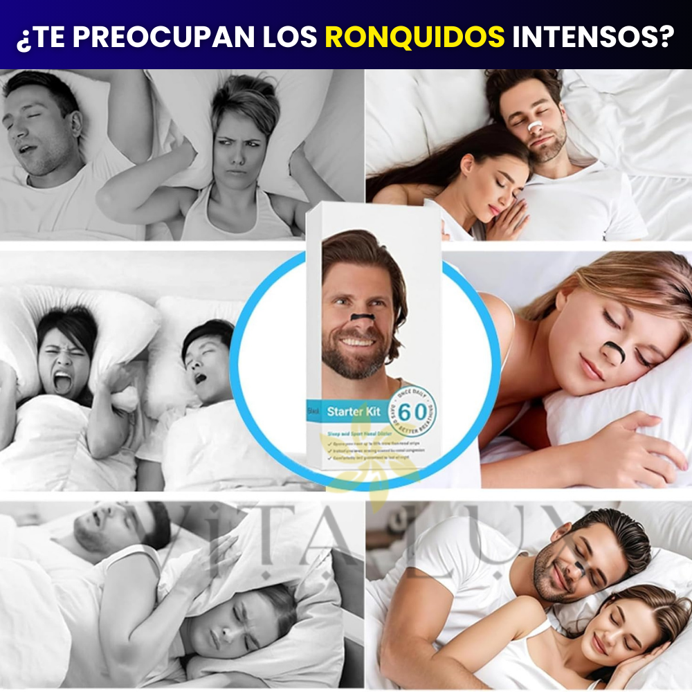 AirOpen Pack – 8 Bandas Dilatadoras + 60 Parches Magnéticos Antirronquidos | Respira Mejor Todo el Día, Reduce Ronquidos y Duerme Profundo + 🎁 Guía “15 Ejercicios para Mejorar tu Respiración en 5 Minutos al Día” + Envío Gratis