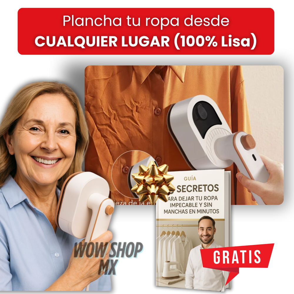 MiniSteam Pro™2 en 1 – Mini Plancha de Vapor Portátil | Quita Arrugas al Instante en Cualquier Lugar + 🎁 Guía “10 Secretos para Dejar Tu Ropa Impecable en 5 Minutos” + Envío Gratis