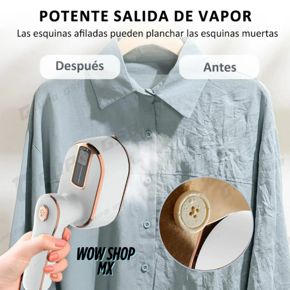 MiniSteam Pro™2 en 1 – Mini Plancha de Vapor Portátil | Quita Arrugas al Instante en Cualquier Lugar + 🎁 Guía “10 Secretos para Dejar Tu Ropa Impecable en 5 Minutos” + Envío Gratis