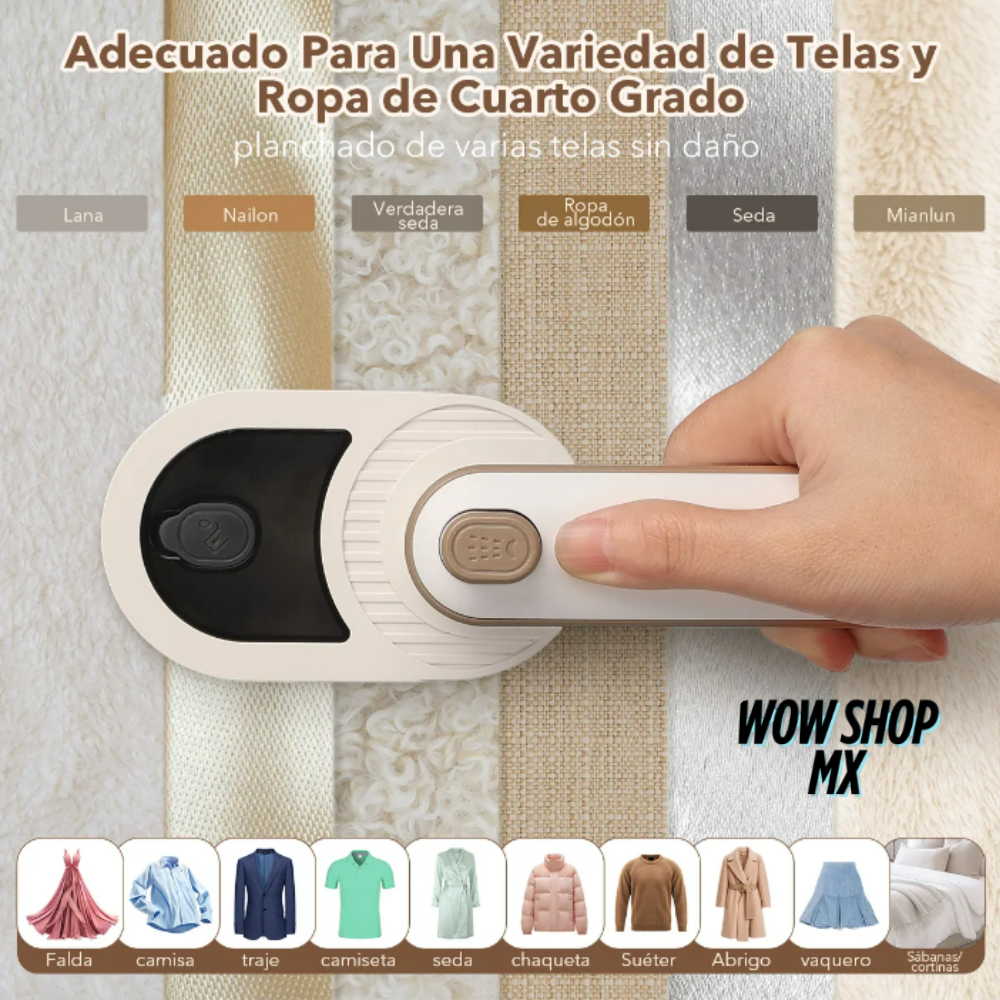 MiniSteam Pro™2 en 1 – Mini Plancha de Vapor Portátil | Quita Arrugas al Instante en Cualquier Lugar + 🎁 Guía “10 Secretos para Dejar Tu Ropa Impecable en 5 Minutos” + Envío Gratis