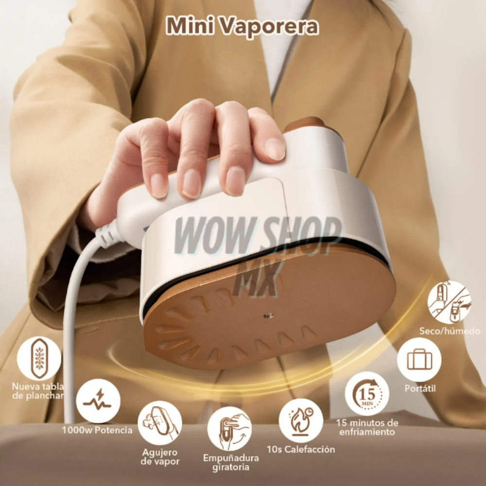 MiniSteam Pro™2 en 1 – Mini Plancha de Vapor Portátil | Quita Arrugas al Instante en Cualquier Lugar + 🎁 Guía “10 Secretos para Dejar Tu Ropa Impecable en 5 Minutos” + Envío Gratis