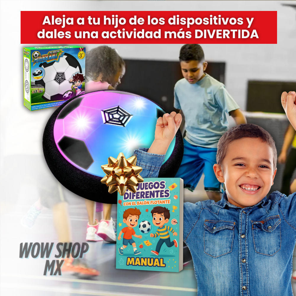 Balón Flotante LED™ Kit 2 en 1 – Juguete Eléctrico Antigolpes para Niños + 🎁 Manual “10 Juegos Diferentes con el Balón Flotante” + Envío Gratis