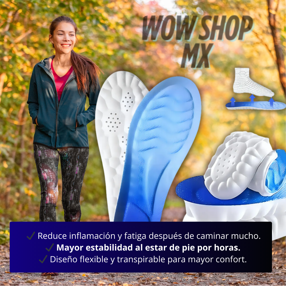 2 en 1 Par Plantillas Ortopédicas Anti-Dolor™ – Alivio de Fascitis Plantar, Talón y Arco + 🎁 Guía “10 Ejercicios Para Eliminar la Fascitis Plantar en Casa” + Envío Gratis