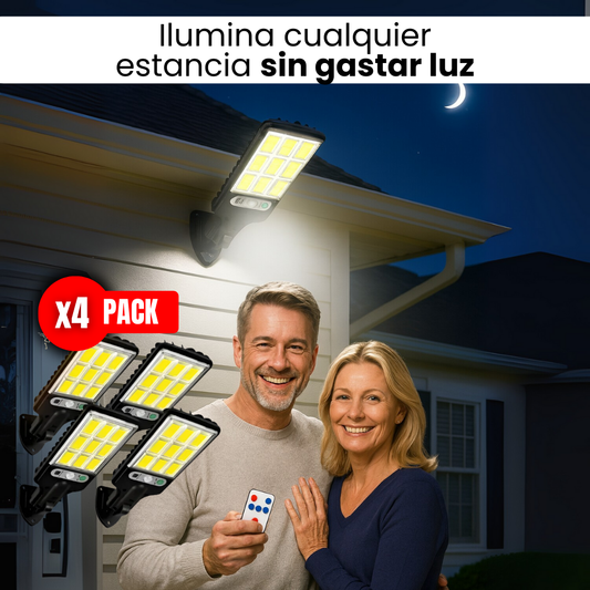 2Pack SolarBright™ – Lámparas Solares LED con Sensor de Movimiento | Súper Brillantes, Impermeables y sin Cables