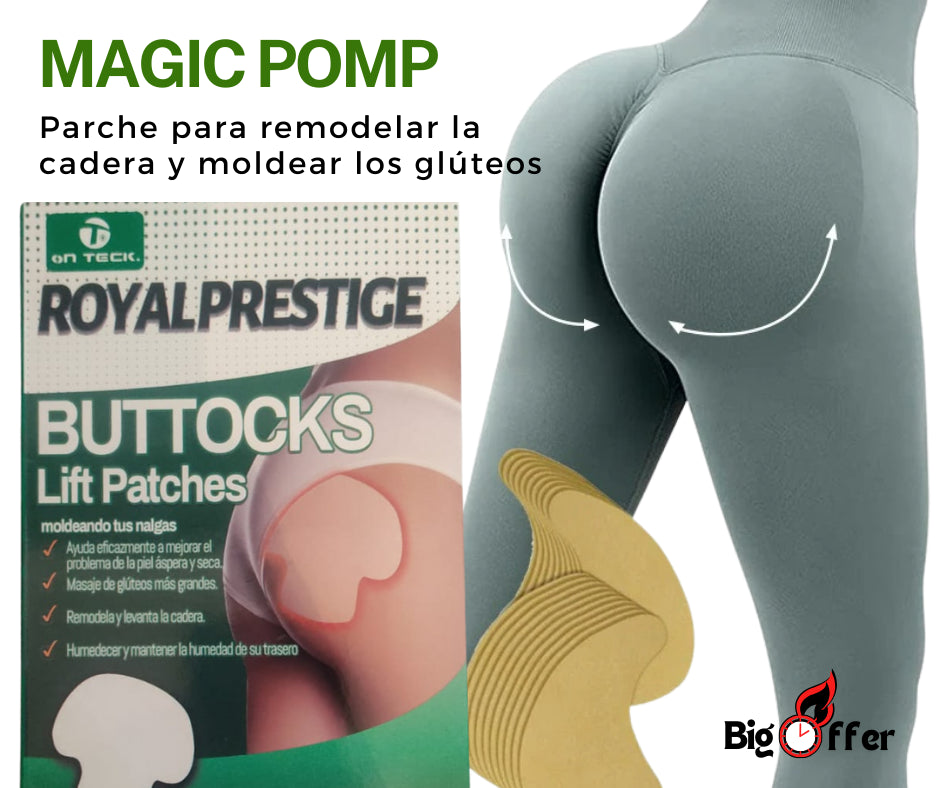 10 Parches Magic Pomp®️ Reafirma y Levanta Tus Glúteos Sin Esfuerzo + 🎁Guía Secreta de Atracción Irresistible + Envío Gratis