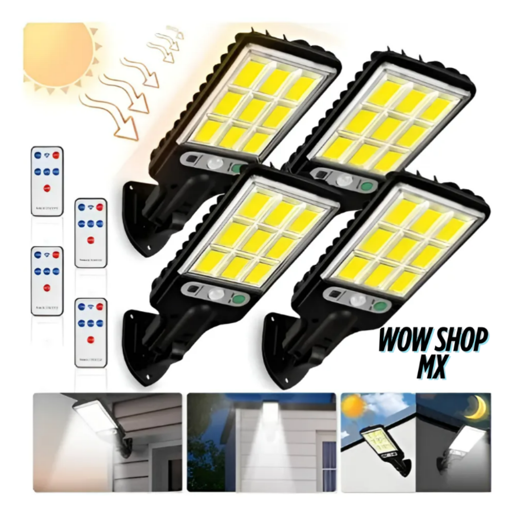2Pack SolarBright™ – Lámparas Solares LED con Sensor de Movimiento | Súper Brillantes, Impermeables y sin Cables