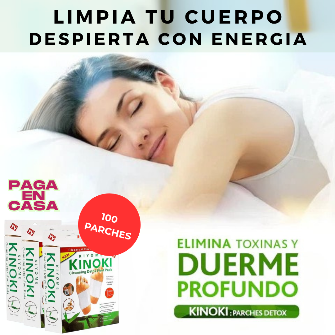 100 Parches Desintoxicantes Kinoki +🎁Guia Infalible para perder tallas en 14 dias + Envio Gratis