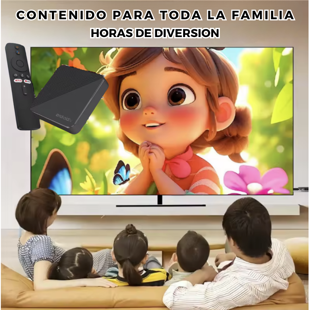 Decodificador Smart TV +1000 Canales + Compatible con tus apps favoritas – MAX TV® 📺