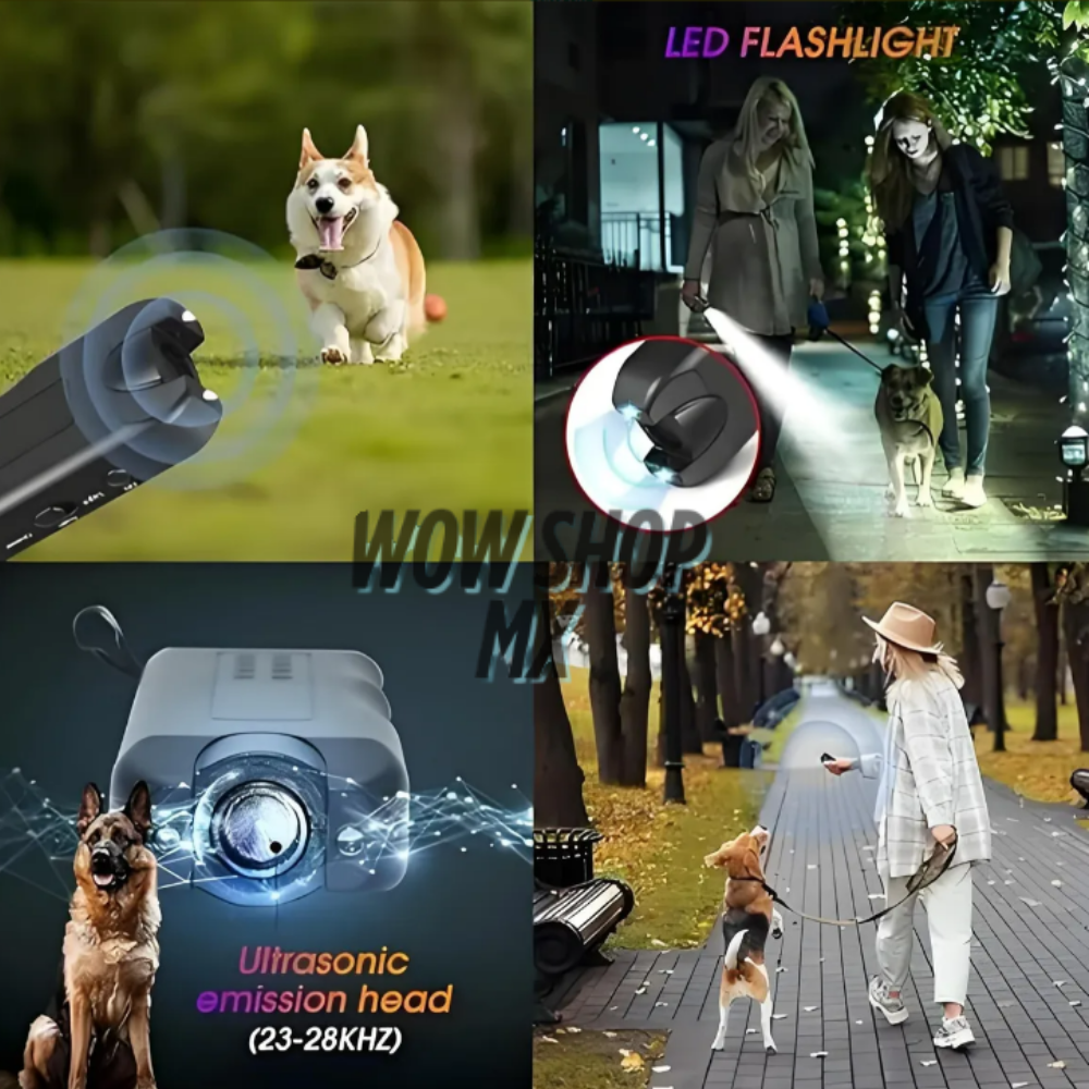 2en 1 CalmPaw™ – Dispositivo Antiladridos Ultrasónico para Perros | Controla los Ladridos sin Dolor, sin Castigos y sin Gritos + 🎁 Manual de Entrenamiento Canino en Casa GRATIS + Envío Gratis