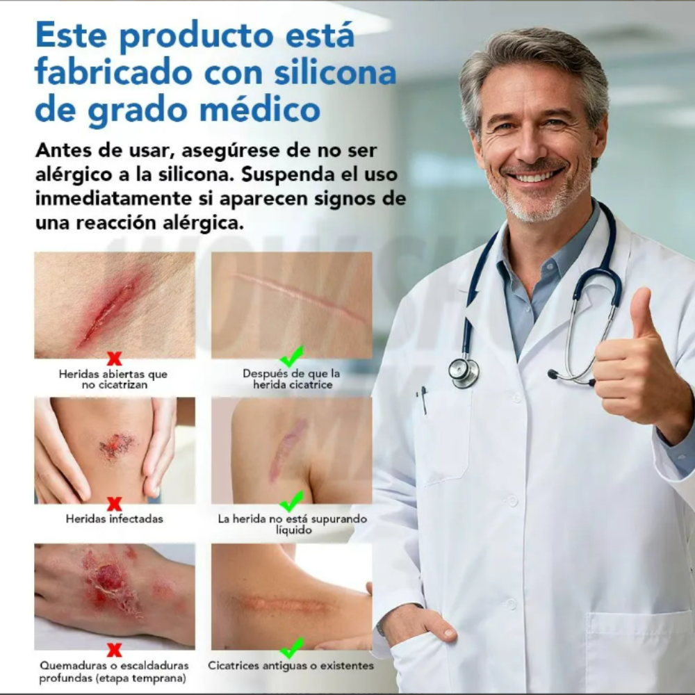 3mts Tira de Silicona para Cicatrices ScarSilk™ – Reduce Cicatrices, Queloides y Marcas Visibles + 🎁 Guía “10 Secretos Dermatológicos para Atenuar Cicatrices y Recuperar la Confianza en tu Piel” + Envío Gratis