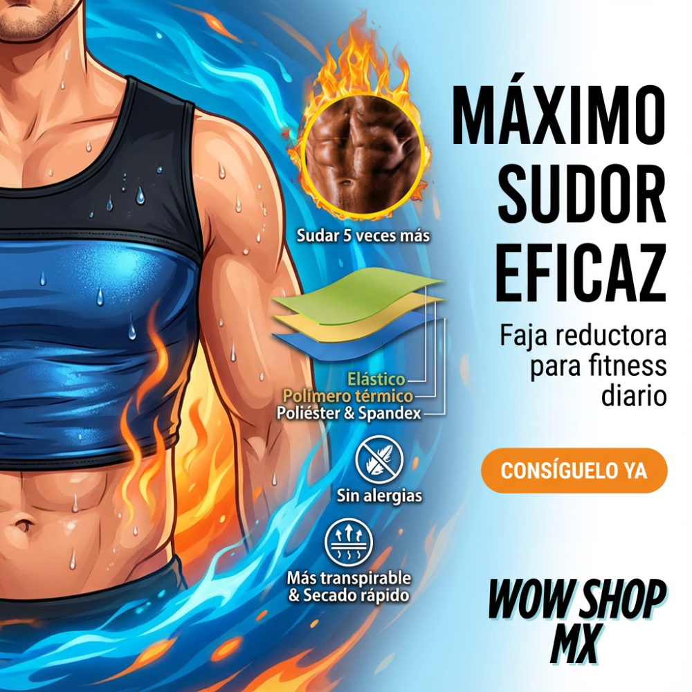 2 en 1 Camiseta Sauna Reductora & Moldeadora SlimHeat™ – Reduce Grasa, Abdomen y Cintura + 🎁 Guía “25 Hábitos Quema-Grasa para Reducir Tallas Más Rápido” + Envío Gratis