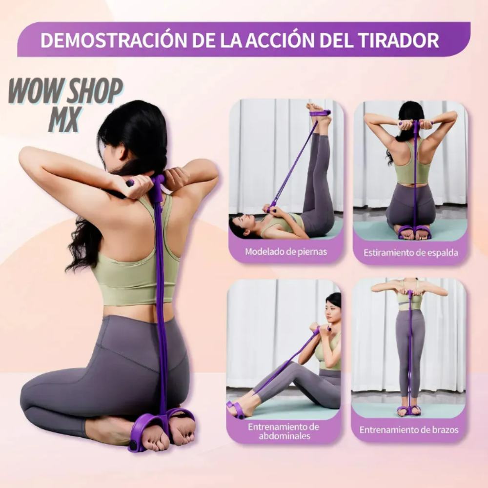 Kit 4 en 1 de Bandas de Resistencia ProFlex™ – Gym en Casa Tonifica Todo Cuerpo y Ahorra Mensualidades + 🎁 Guía “20 Rutinas Express para Tonificar en Casa sin Gym” + Envío Gratis