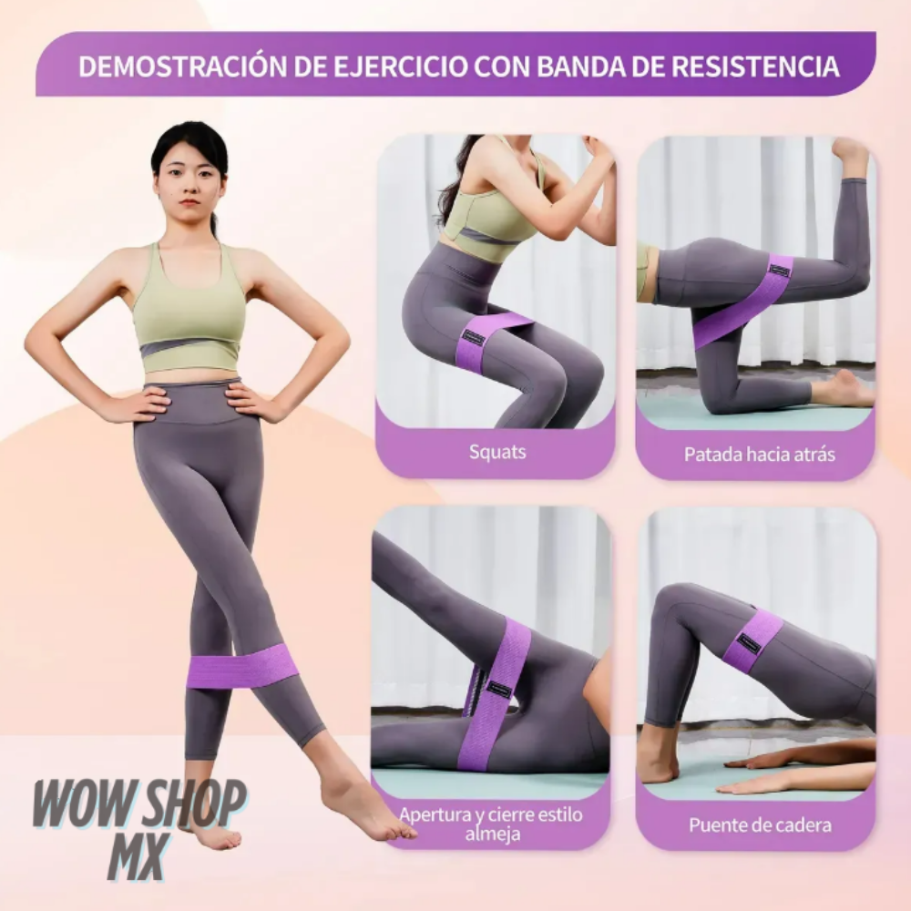 Kit 4 en 1 de Bandas de Resistencia ProFlex™ – Gym en Casa Tonifica Todo Cuerpo y Ahorra Mensualidades + 🎁 Guía “20 Rutinas Express para Tonificar en Casa sin Gym” + Envío Gratis