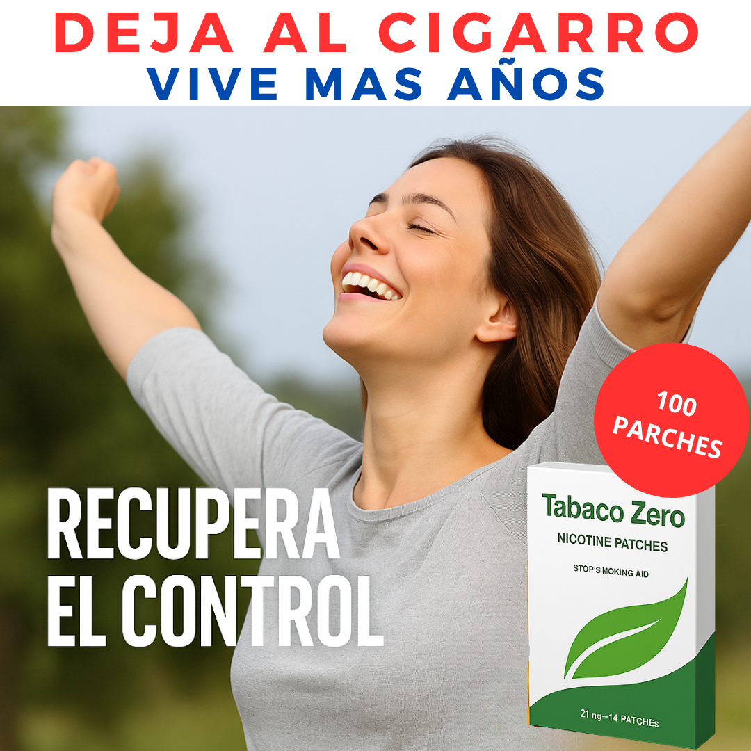 100 Parches TabacoZero ⏱️ Deja de fumar en 24 horas ✅🔥 + Envió GRATIS 🚚