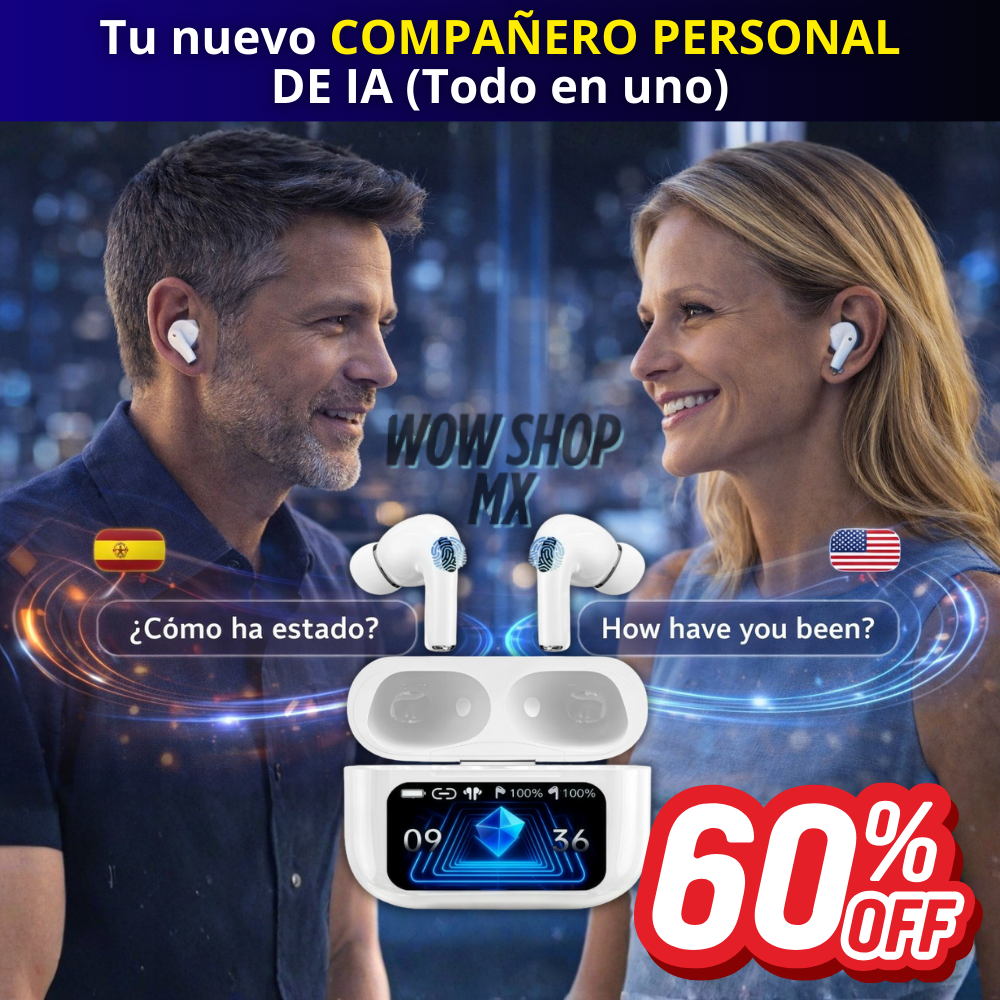 2 en 1 Auriculares Inteligentes con IA LinguaOne™ – Traducción Instantánea en +164 Idiomas + Asistente Personal Diario + 🎁 Manual “Herramientas Secretas para Configurar tu Asistente Personal con IA”+ Envío Gratis