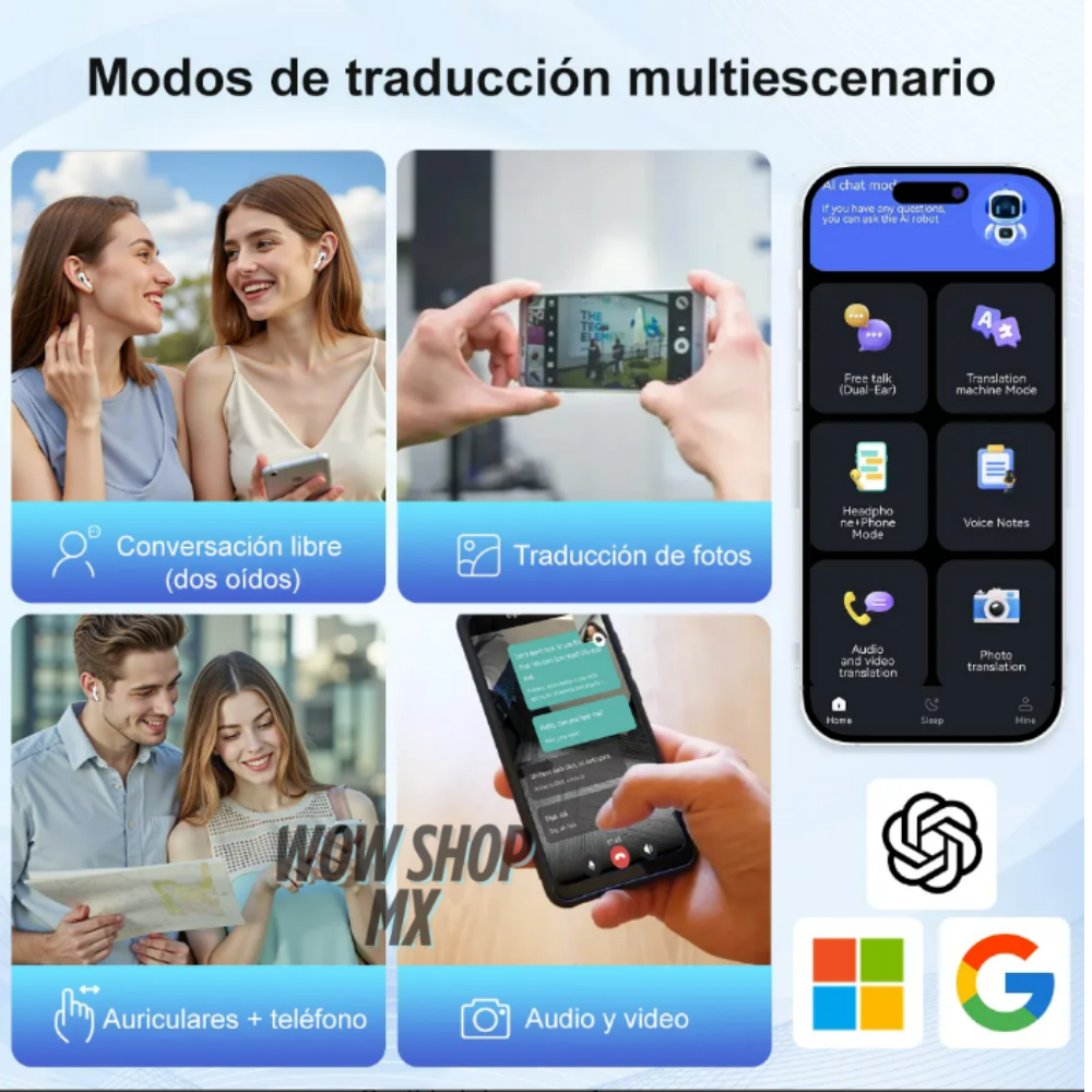 2 en 1 Auriculares Inteligentes con IA LinguaOne™ – Traducción Instantánea en +164 Idiomas + Asistente Personal Diario + 🎁 Manual “Herramientas Secretas para Configurar tu Asistente Personal con IA”+ Envío Gratis