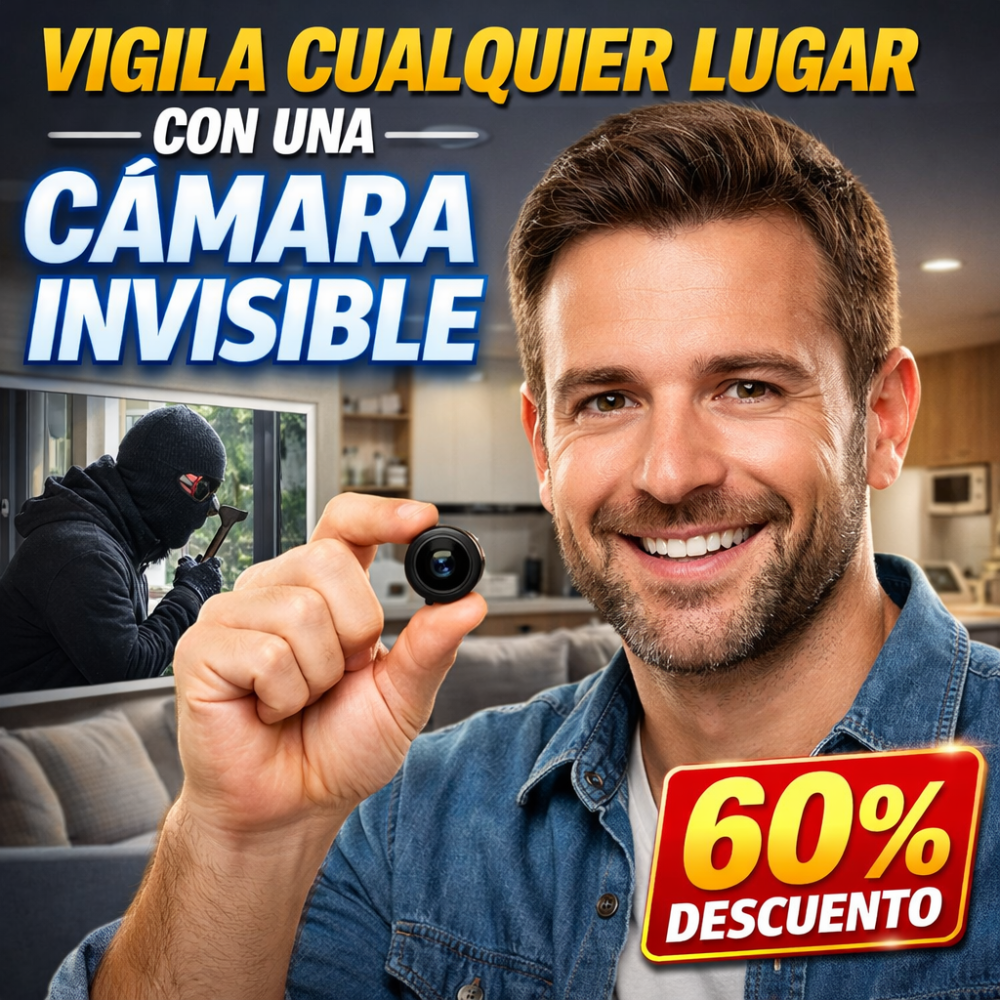 Mini Cámara Espía WiFi HD 1080p SecureEye™ – Vigila tu Hogar 24/7 desde tu Celular + 🎁 Manual “Estrategias Inteligentes para Proteger tu Hogar y Espacios Privados” + Envío Gratis