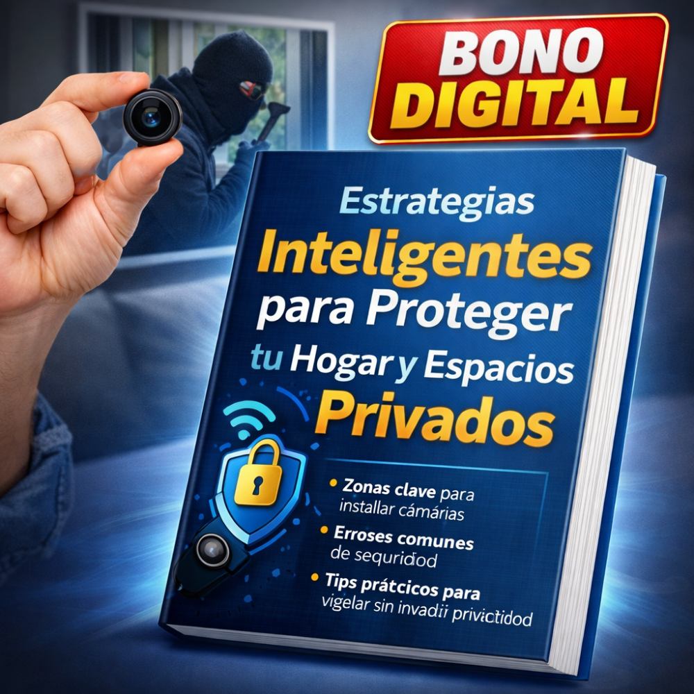 Mini Cámara Espía WiFi HD 1080p SecureEye™ – Vigila tu Hogar 24/7 desde tu Celular + 🎁 Manual “Estrategias Inteligentes para Proteger tu Hogar y Espacios Privados” + Envío Gratis