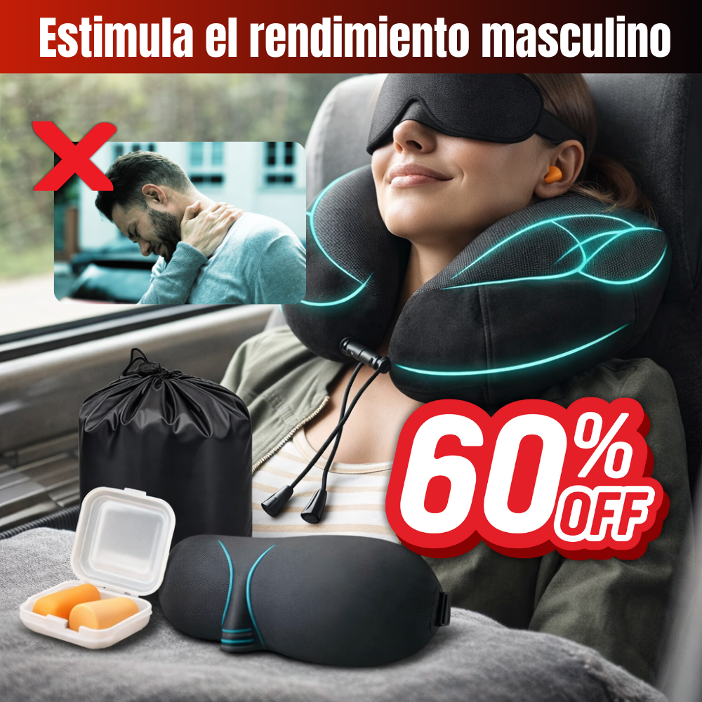 Kit 5-en-1 Almohada Cervical MemorySleep™ – Descanso Profundo para Cuello y Mente + Kit de Sueño Completo +🎁 Guía “7 Rutinas para Dormir Mejor y Liberar el Estrés” + Envío Gratis