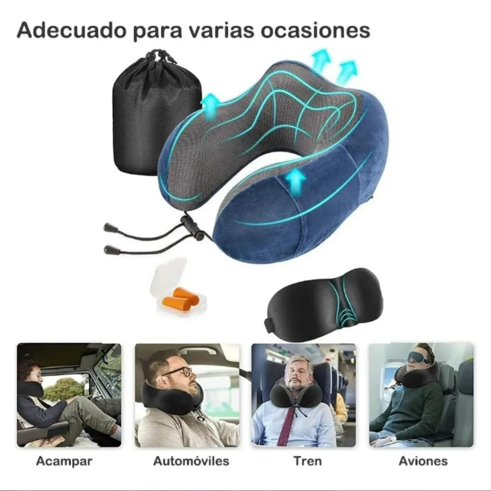 Kit 5-en-1 Almohada Cervical MemorySleep™ – Descanso Profundo para Cuello y Mente + Kit de Sueño Completo +🎁 Guía “7 Rutinas para Dormir Mejor y Liberar el Estrés” + Envío Gratis