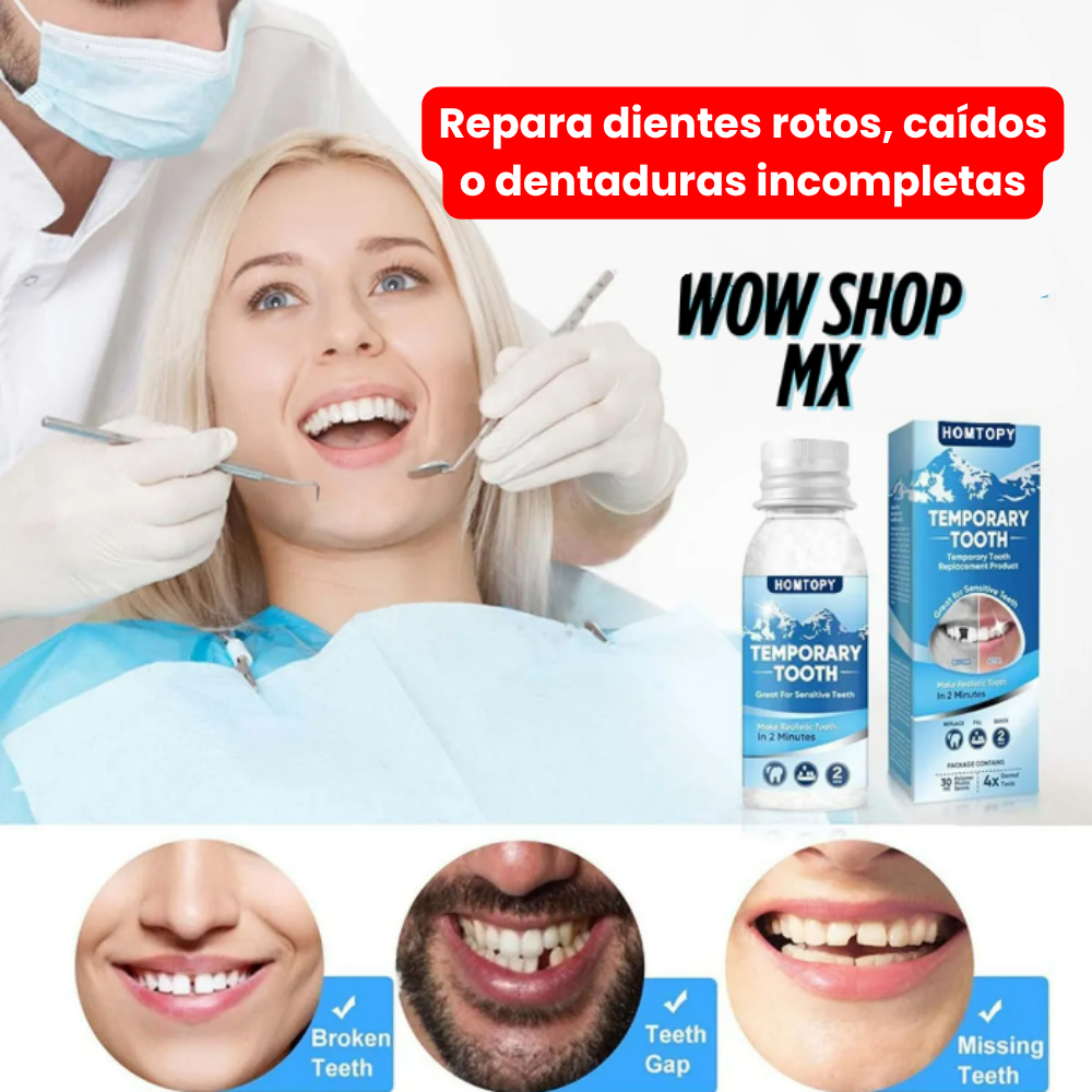 🦷 2X1 - Gel Moldeador Dental Instantáneo + 🎁Manual "Como reparar tu diente perfecto en minutos" + ENVÍO GRATIS