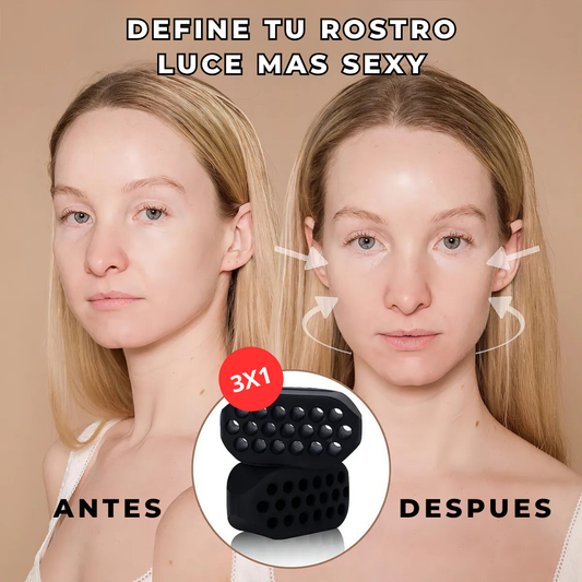 3X1 Ejercitador de Mandibula - Rostro definido y Luce 20 años mas Joven