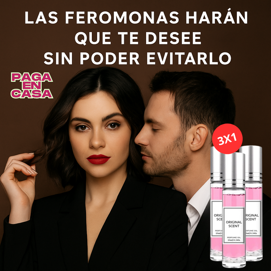 3x1 Perfume de Feromonas - Elixir Conquista a tu amor imposible😍 + 🎁Manual "10 secretos de seducción consciente que elevan tu magnetismo natural" + 🚚Envío Gratis