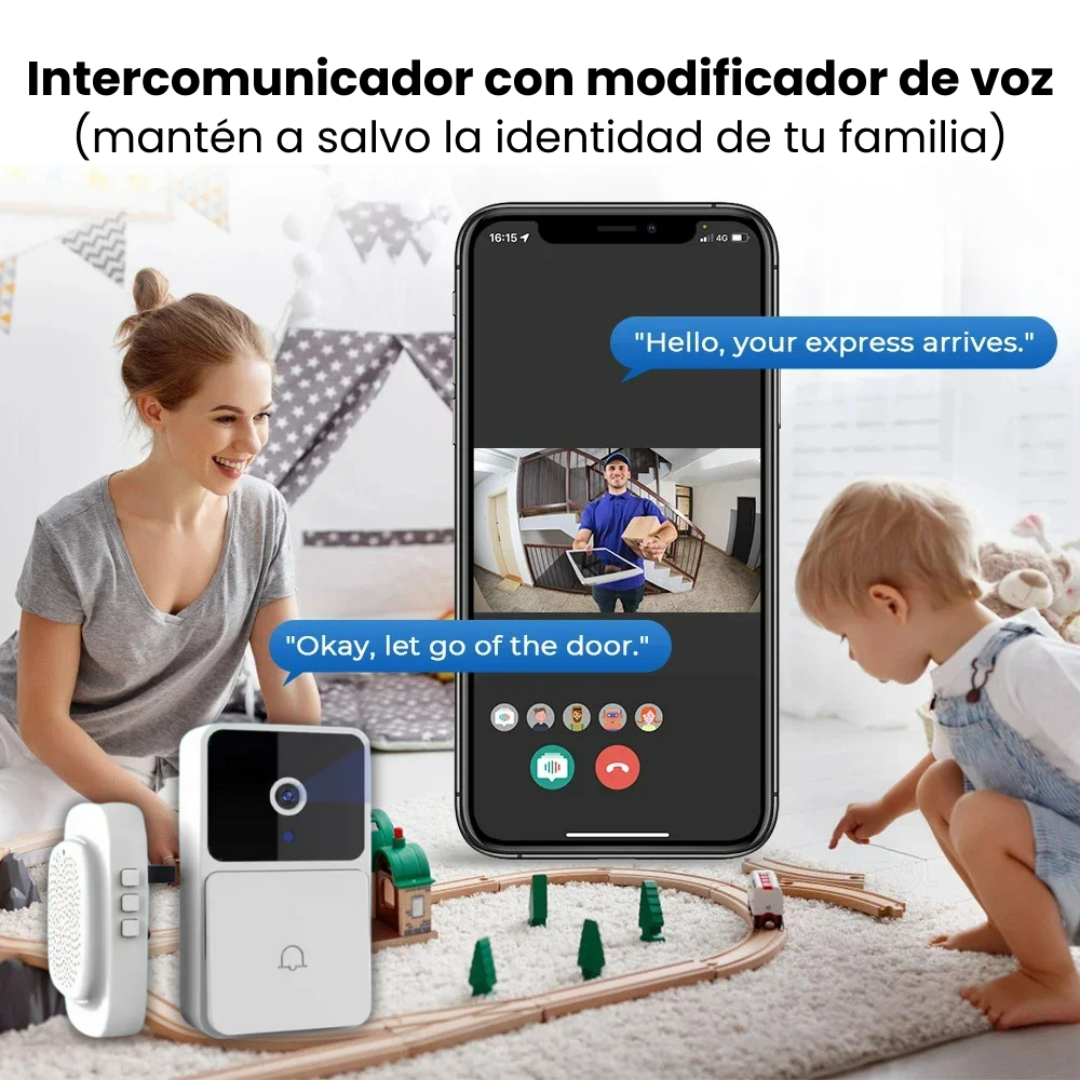 Timbre Inteligente SmartGuard™ – con Cámara HD, Visión Nocturna y Audio Bidireccional | Seguridad Familiar Total 🚨