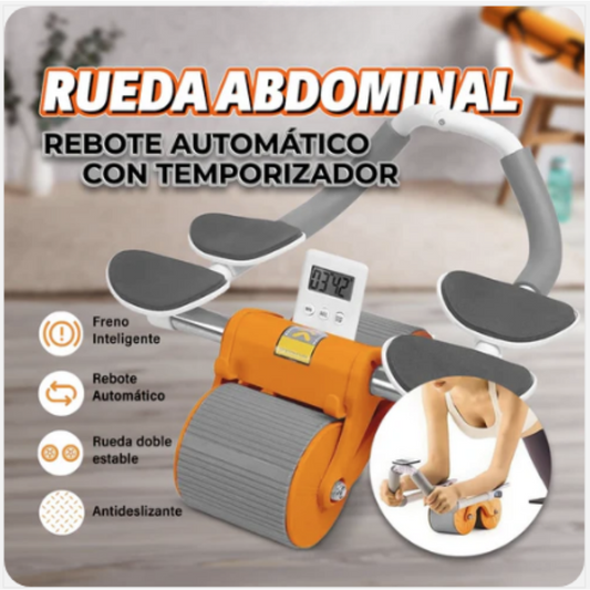Rueda Abdominal😎💪🏼 + Cronometro + Soporte para Celular + Manual "Pierde Rebelde en 4 dias"🏋
