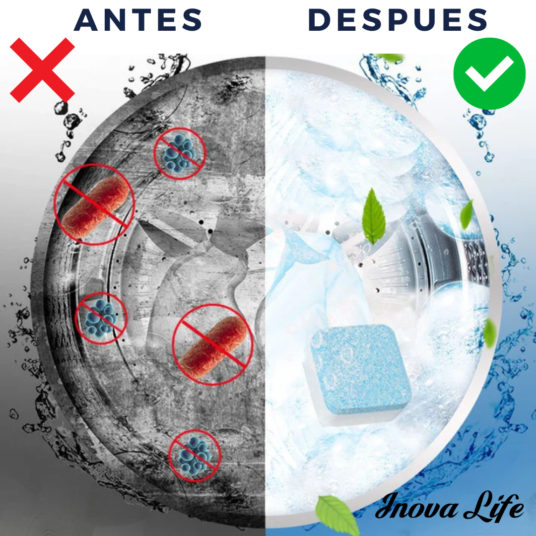 100 Pastillas Limpiadoras de Lavadora 🦠 UltraShine Elimina Bacterias y Cuida tu Ropa 👗