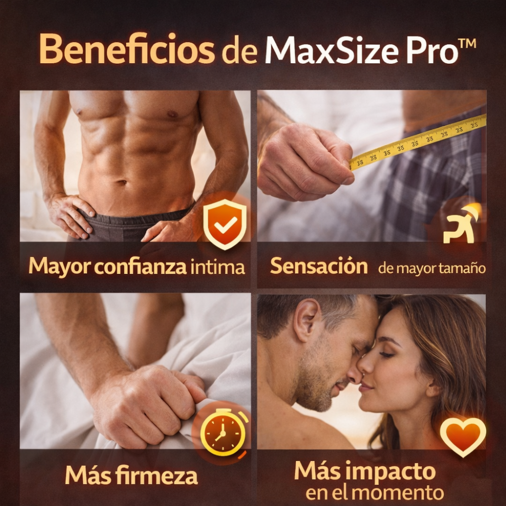 2x1 MaxSize Pro™ – Gel de Alargamiento Masculino | Mayor Firmeza, Sensación de Volumen y Confianza Íntima | Fórmula de Estimulación Activa + 🎁 “Guía de Potencia y Confianza Masculina Total” + Envío Gratis