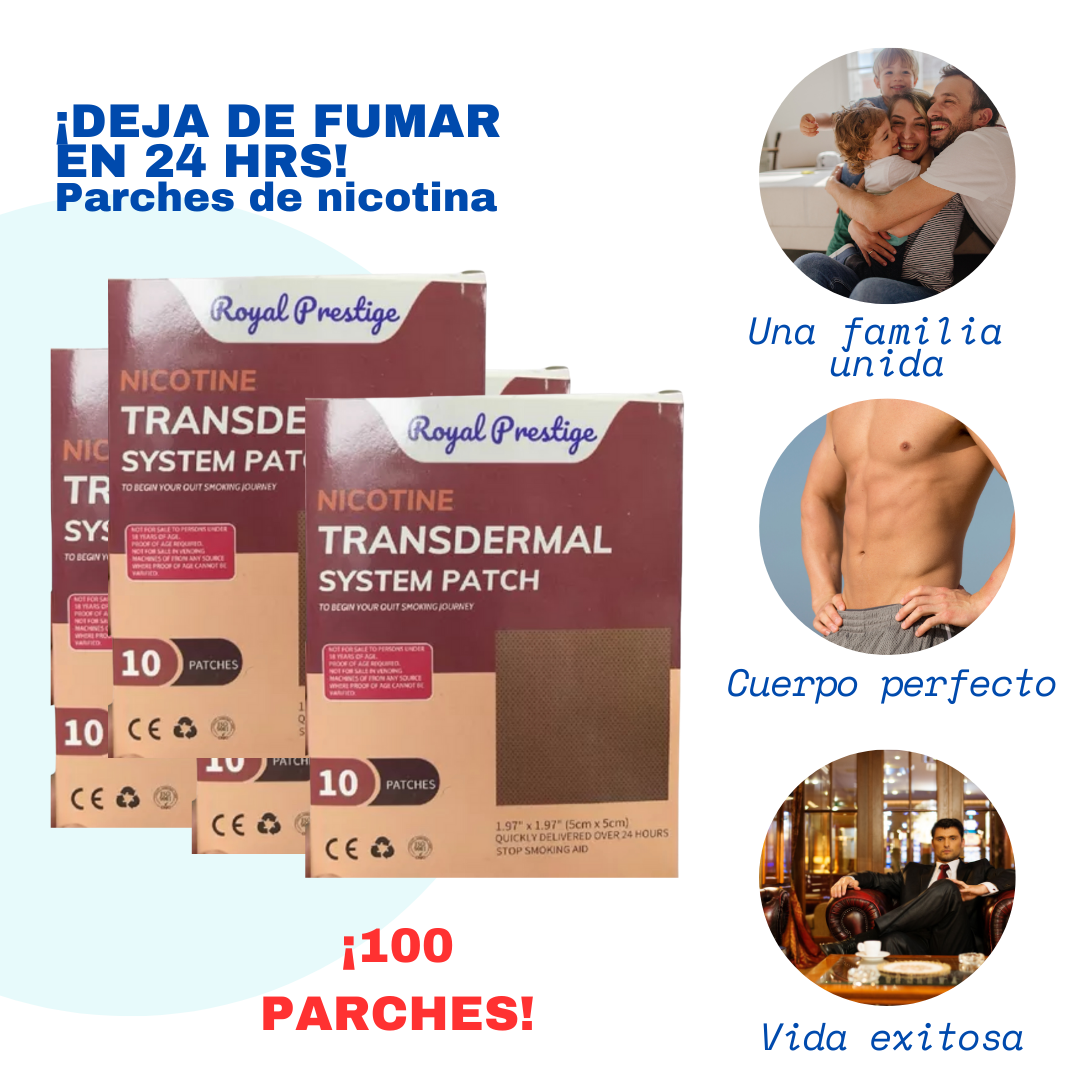 100 Parches TabacoZero ⏱️ Deja de fumar en 24 horas ✅🔥 + Envió GRATIS 🚚