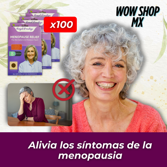 100 Parches MenoRelief™ 🌸 Alivia Síntomas de la Menopausia: Sofocos, Ansiedad y Cansancio + 🎁Guía “10 Claves para Recuperar tu Energía Femenina y Sentirte Plena” + Envío Gratis