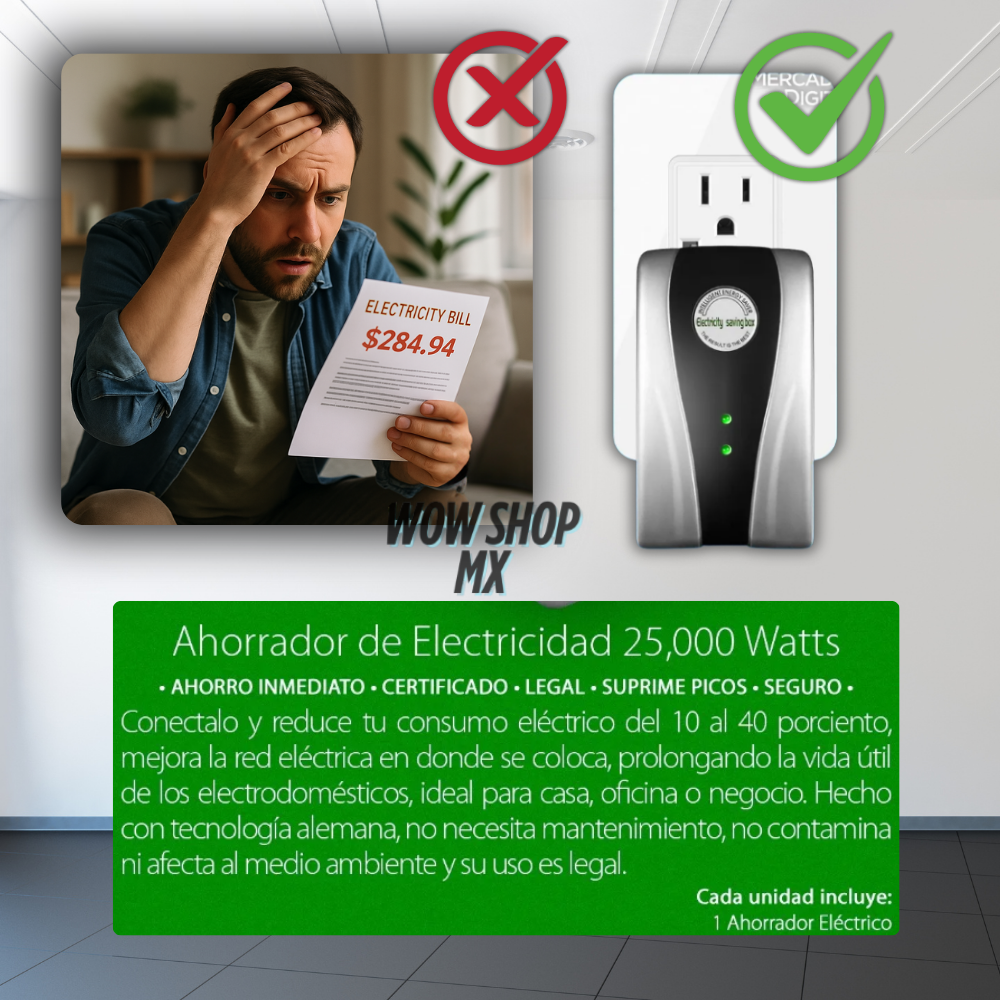 2x1 EcoVolt™ – Ahorrador de Energía + 🎁 Guía “12 Pasos Simples para Tener un Hogar Inteligente Gastando Menos” + Envío Gratis