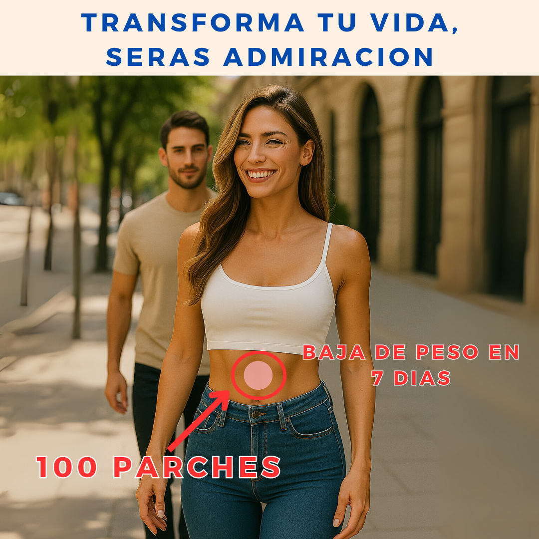 100 Parches para Bajar de Peso LipoPatch®️ + 🎁Guia Infalible para perder tallas en 14 dias + Envio Gratis