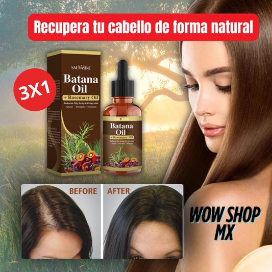 3X1 Aceite de Batana con Minoxidil: Regenera tu Cabello + 🎁Manual de Regeneración Capilar y Secretos para Lucir Más Atractivo + Envío Gratis