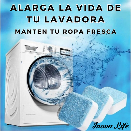 100 Pastillas Limpiadoras de Lavadora 🦠 UltraShine Elimina Bacterias y Cuida tu Ropa 👗