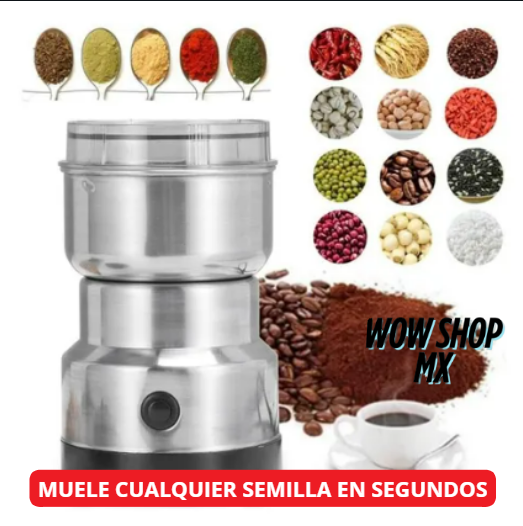 Combo Gourmet™ 2 en 1⚡ Molino Eléctrico  MultiGrind | Muele Café, Semillas y Chiles en Segundos + 🎁Guía Exclusiva con 100 Recetas  Gourmet Fáciles y Deliciosas + Envío Gratis