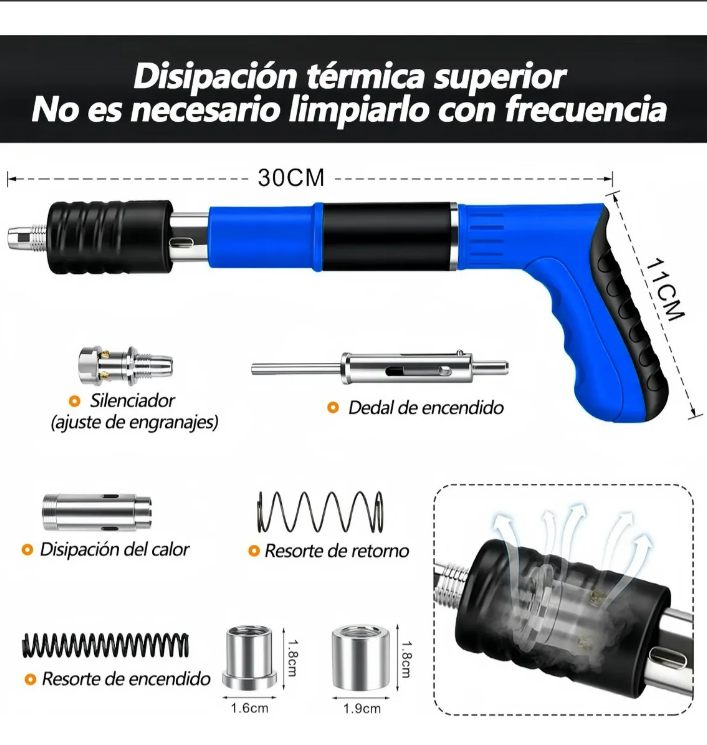 Kit 10 en 1 FixShot™ – Pistola de Clavos Doméstica Compacta | Clava con Precisión sin Martillo + 🎁 “50 Proyectos Rápidos para Transformar tu Casa” | Envío Gratis
